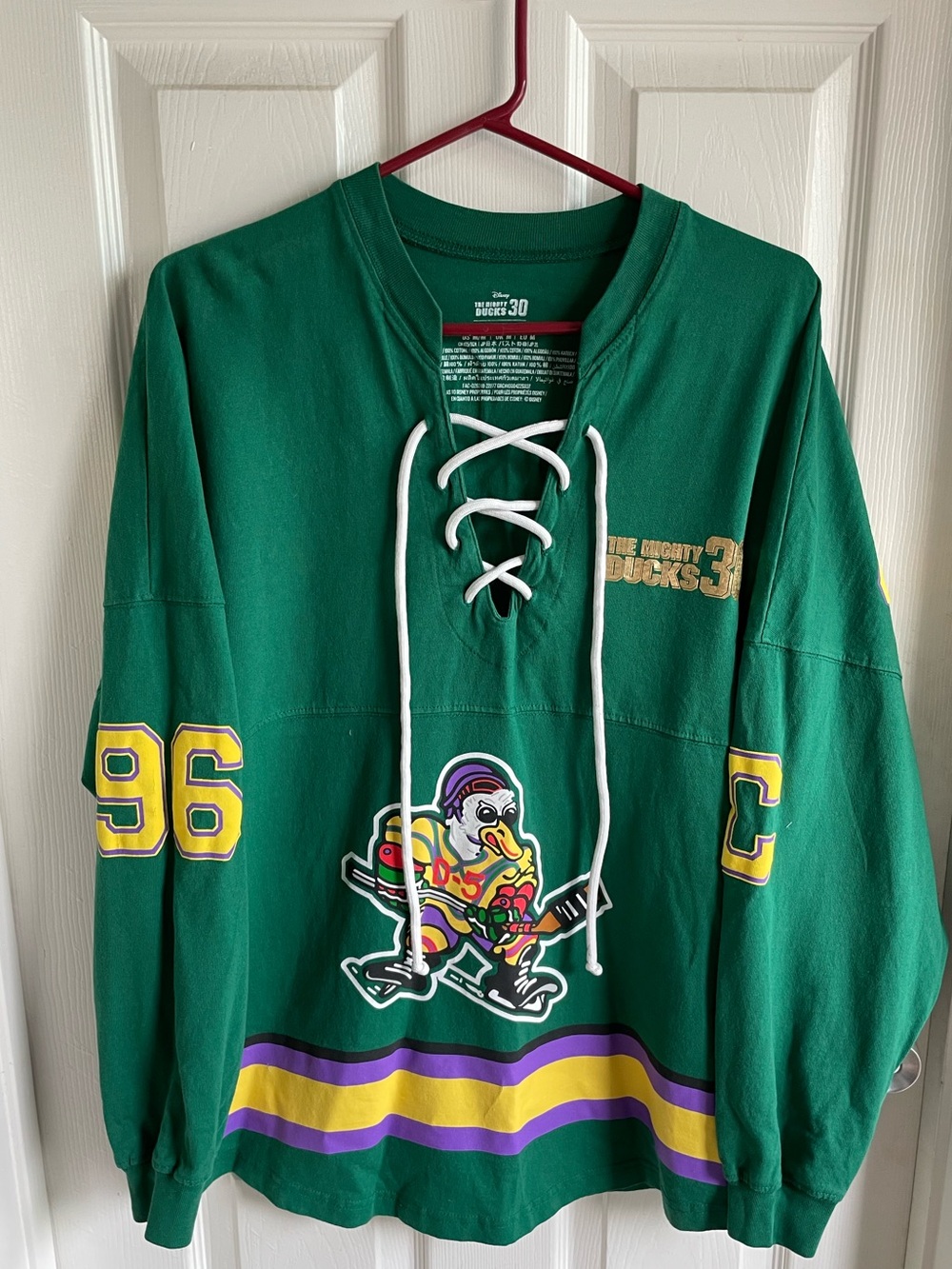 Disney Store Parks Might Ducks Spirit Jersey 30th Anniversary Adult Unisex